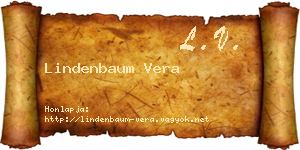 Lindenbaum Vera névjegykártya