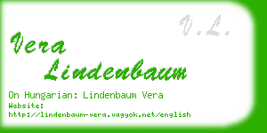 vera lindenbaum business card